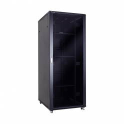 Szafa serwerowa Linkbasic 19'' 42U 800x1000mm czarna  drzwi przednie szklane 