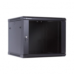 Szafa serwerowa Linkbasic 19'' 9U 600x600mm czarna  drzwi przednie szklane 