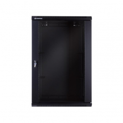 Szafa serwerowa Linkbasic 19'' 18U 600x600mm czarna  drzwi przednie szklane 
