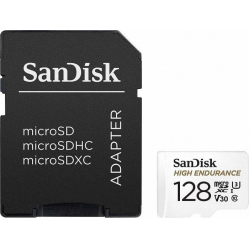 Karta pamięci SANDISK HIGH ENDURANCE (recorders and monitoring)microSDHC 128GBV30 with adapter