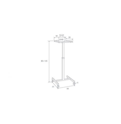 Stolik projekcyjny SOLO (na kółkach, z regulowaną wysokością)