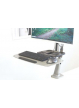 Ramię biurkowe pojedyncze z zaciskiem, 1xLCD + klawiatura, uchylno-obrotowe 360°