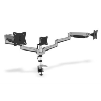 Ramię biurkowe potrójne z zaciskiem, regulowane, 3xLCD,27",uchylno-obrotowe 360°