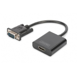 Konwerter audio-video VGA do HDMI 1080p FHD audio 3.5mm MiniJack