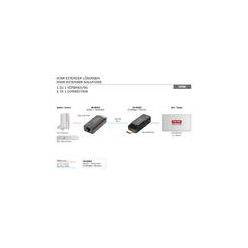 Mini Extender HDMI do 50m po Cat.6/7, 1080p 60Hz FHD, HDCP 1.2, z audio (zestaw)
