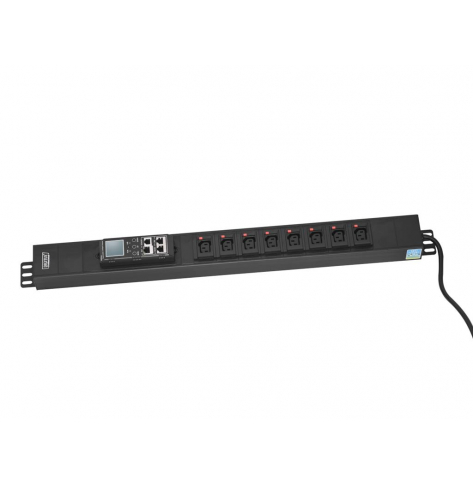 Listwa zasilająca  DIGITUS monitorująca RACK PDU pionowa wtyk DIN49440 16A/250V 8xC13 10A