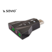 Karta dżwiękowa SAVIO 7.1 AK-08 USB | czarny