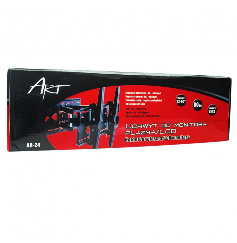 ART Uchwyt AR-24 do telewizora LCD | czarny | 32-60'' 80KG  VESA narożny