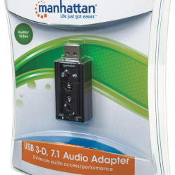 Karta dźwiękowa Manhattan Hi-Speed USB 3D virtual 7.1 z regulacją głośności