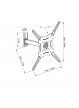 UCHWYT DO TV LED/LCD ART 13-46" 25KG CV-24 reg. pion/poziom OEM