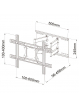 UCHWYT DO TV LED/LCD ART AR-87, 40-80" 60KG reg. pion/poziom 46cm