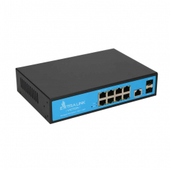 Switch sieciowy zarządzalny Extralink Victor ex.8222 8 portów 10/100/1000 (PoE+) 2 porty SFP (mini-GBIC) (uplink)