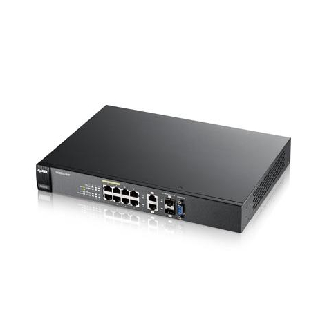 Switch zarządzalny Zyxel GS2210-8HP 8-portów 1000BaseT (RJ45) 2 porty COMBO GEth (RJ45)/MiniGBIC (SFP)