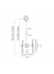 Uchwyt sufitowy do TV LED/LCD/PLAZMA Techly, 32-55'', 50kg, regulowany, VESA