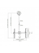 Uchwyt sufitowy do TV LED/LCD/PLAZMA Techly, 37-70'', 50kg, regulowany, VESA