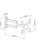 Uchwyt do TV LCD/LED/PDP Techly dwuprzegubowy 19-37'' 25 kg VESA czarny