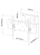 Uchwyt do TV LCD/LED/PDP Techly 32-60'' 80 kg VESA regulowany czarny