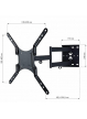 Uchwyt do TV LCD/LED/PDP Techly dwuprzegubowy 23-55'' 45 kg VESA czarny