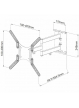 Uchwyt do TV LCD/LED/PDP Techly dwuprzegubowy 23-55'' 45 kg VESA czarny