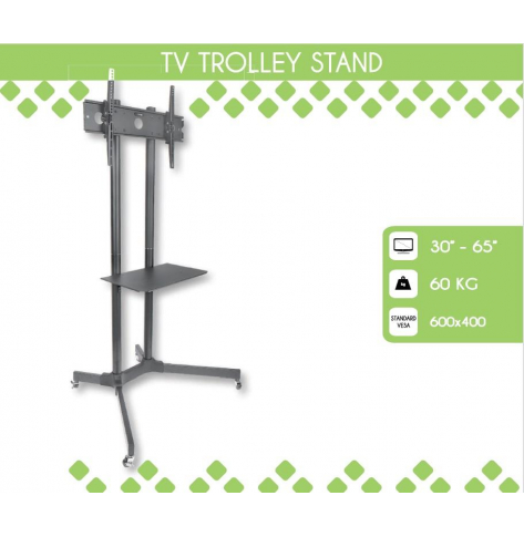 Techly Stojak mobilny do TV LCD/LED/Plazma 30''-65'' 60kg VESA pochylany z półką