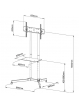 Stojak mobilny do TV LCD/LED/Plazma Techly 30''-65'' 60kg VESA pochylany z półką