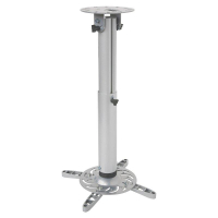 Uchwyt do projektora Techly sufitowy 50-77 cm, 15 kg, srebrny