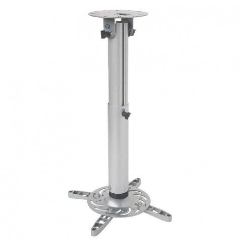 Uchwyt do projektora Techly sufitowy 50-77 cm, 15 kg, srebrny