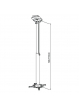 Techly Uchwyt sufitowy do projektora 50-77 cm, 15 kg, srebrny