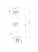 Podwójne ramię biurkowe do LED/LCD Techly 13-27'' 2x10kg pionowe regulowane