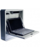 Ścienna szafka zabezpieczająca do notebooka z półką i zamkiem TechlyPro