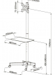 Stojak mobilny do TV LCD/LED/Plazma Techly 19''-37'' 20kg VESA pochylany z półką