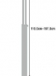 Uniwersalny uchwyt sufitowy do projektora Techly 110-197 cm 15 kg srebrny