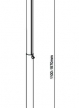 Uniwersalny uchwyt sufitowy do projektora Techly 110-197 cm 15 kg srebrny
