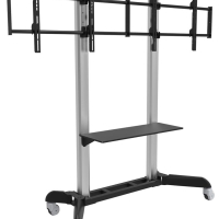Stojak mobilny do dwóch TV LCD/LED/Plazma Techly 32''-70'' 128kg VESA z półką