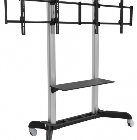 Stojak mobilny do dwóch TV LCD/LED/Plazma Techly 32''-70'' 128kg VESA z półką