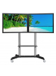 Stojak mobilny do dwóch TV LCD/LED/Plazma Techly 32''-70'' 128kg VESA z półką