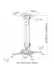 Techly Uniwersalny uchwyt sufitowy do projektora 38-58 cm 13.5 kg srebrny