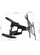Uchwyt do TV LCD/LED/PDP Techly 40-80'' 50kg VESA pełna regulacja czarny