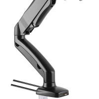 Ramię biurkowe Techly do TV LED/LCD 13-27'' 6kg ze sprężyną gazową, portami audio/USB