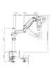 Techly Ramię biurkowe LED/LCD 17''-32'' 8kg VESA sprężyna gazowa regulowane