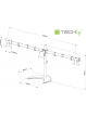Ramię biurkowe na trzy monitory TV LED/LCD 13-24'' VESA 3x10kg regulowanezmien na: Ramię biurkowe na trzy monitory LED/LCD TV 13-