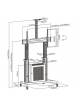 Techly Stojak mobilny do dużych TV LCD/LED/PDP 60''-100'' 100kg VESA z szafką AV