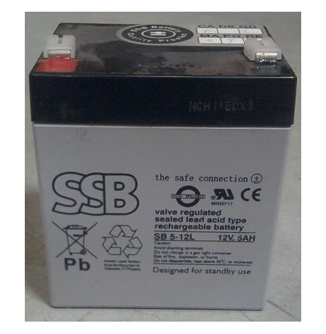 SSB akumulator 12V/5Ah - faston 4,8 mm