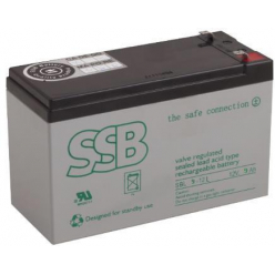 SSB akumulator 12V/9Ah T2 żywotność 10-12 lat - faston 6,3 mm