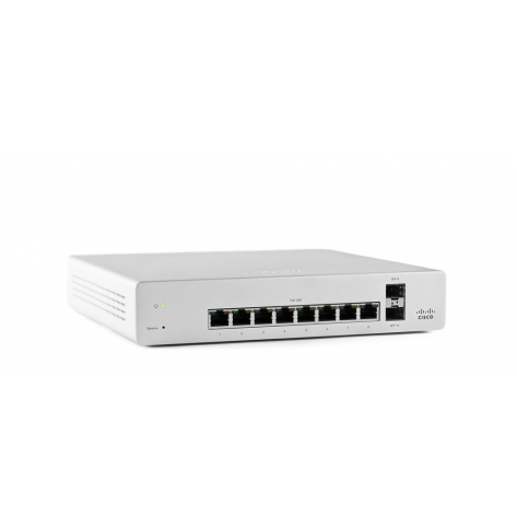 Switch zarządzalny Cisco Meraki MS220-8P 8 portów 10/100/1000 (PoE+) 2 porty Gigabit SFP