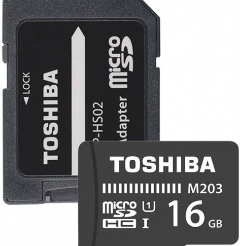 Karta Pamięci Toshiba Micro SDHC 16GB M203 Class 10 UHS-I + Adapter