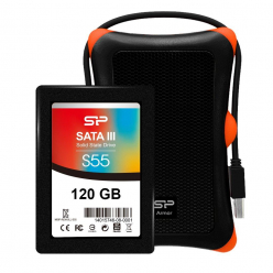 Dysk SSD Silicon Power Slim S55 120GB 2.5'' + obudowa Armor A30