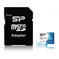 Karta pamięci Silicon Power Superior Pro Micro SDXC 64GB UHS-I U3 V30 +adapter