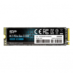 Dysk SSD Silicon Power P34A60 256GB  M.2 PCIe Gen3 x4 NVMe  2200/1600 MB/s