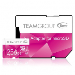 Karta pamięci Team Group Micro SDXC 256GB UHS-I +Adapter, Różowa